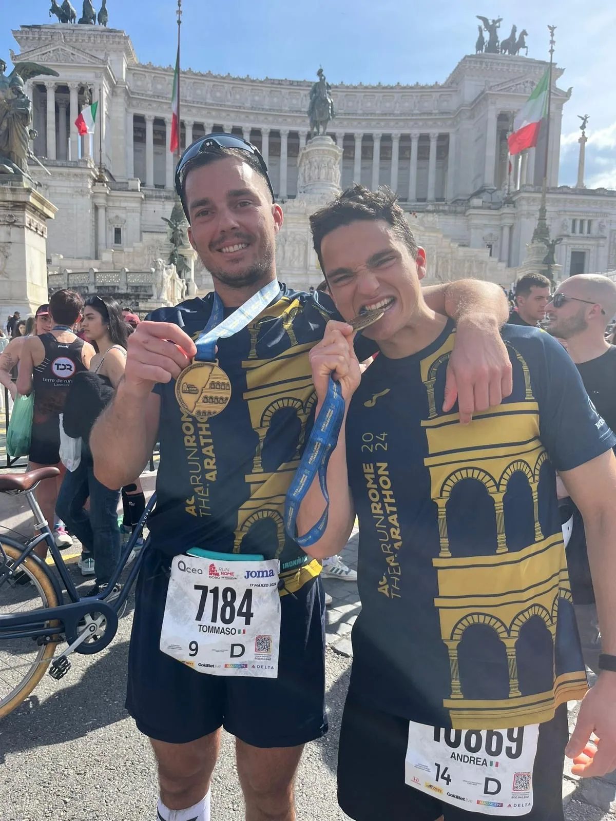 Andrea Tiberi dopo la Maratona di Roma