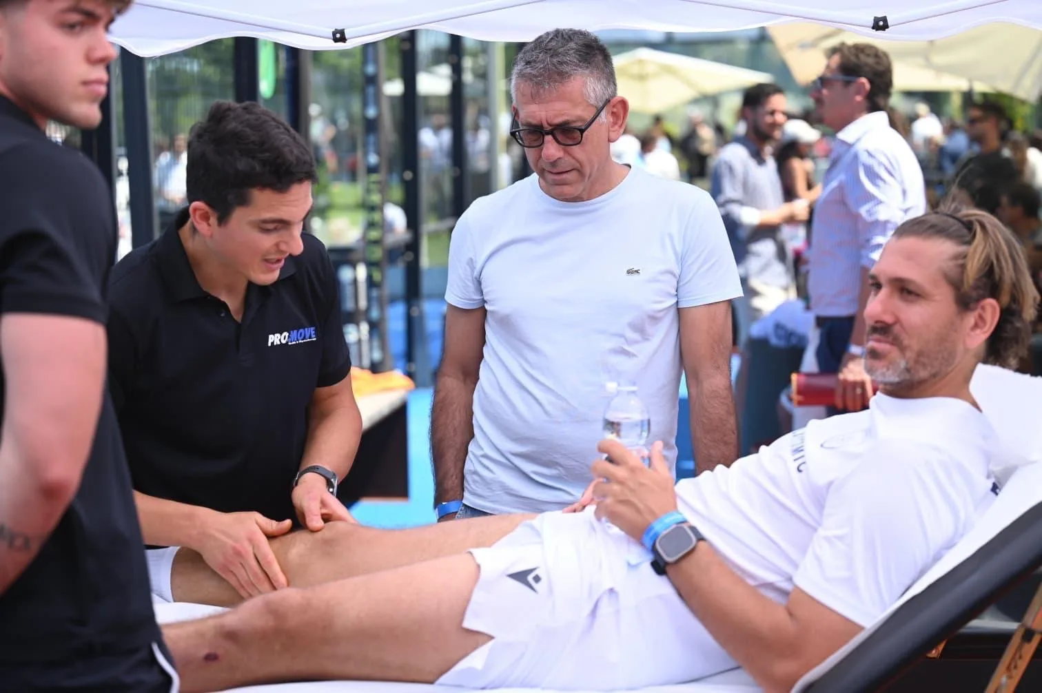 Andrea Tiberi durante un trattamento con ProMove