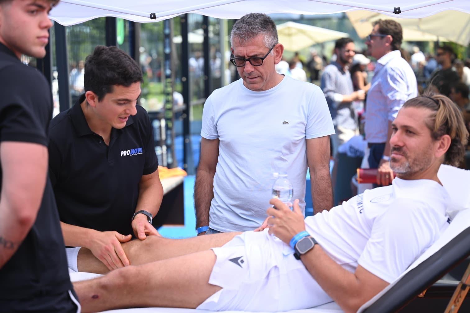 Andrea Tiberi durante un trattamento con ProMove