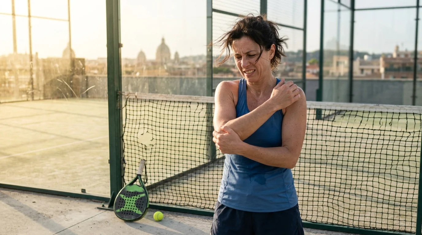 Dolore al gomito dopo il padel: cos'è e come si tratta